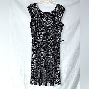 Charlie B. B&W polka dot dress size M